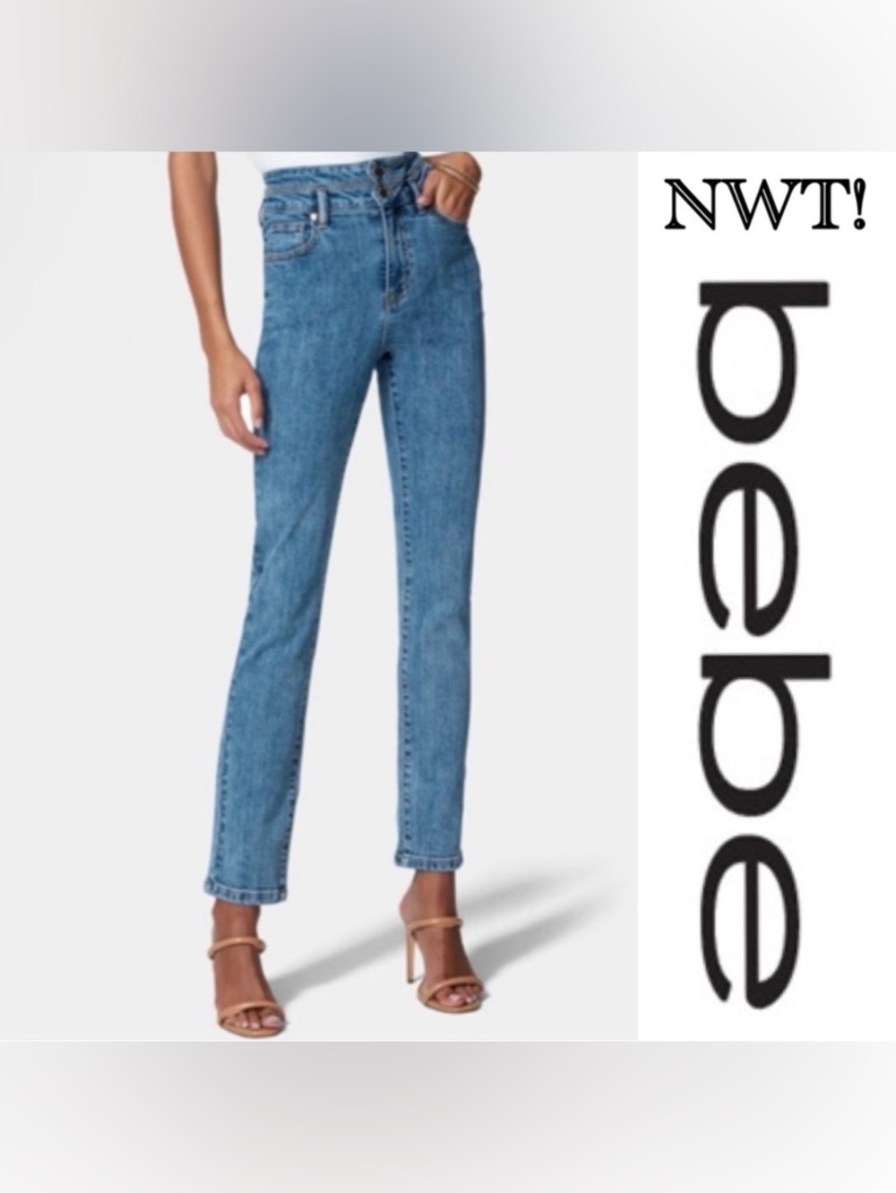 bebe • Double Tab Skinny Jeans